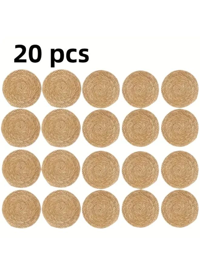 10 عبوات من مفارش العشب المنسوجة يدويًا المقاومة للحرارة لحماية الطاولة على الطراز الياباني البوهيمي - Image 5